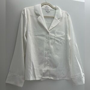 Le Rose Stories Bridal - Sienna Satin Long Sleeve Button-Up - Small